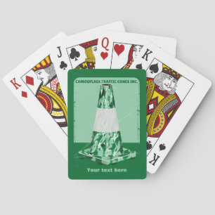 Camouflage rd cone funny traffic cone playing cards