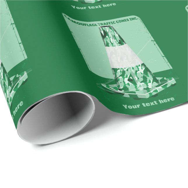 Camouflage rd cone funny traffic cone wrapping paper (Roll Corner)