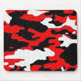 Camouflage Red Patterns Mouse Mat