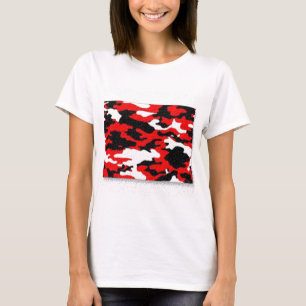 Camouflage Red Patterns T-Shirt