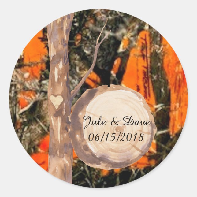 Camouflage Redneck Wedding Sticker (Front)