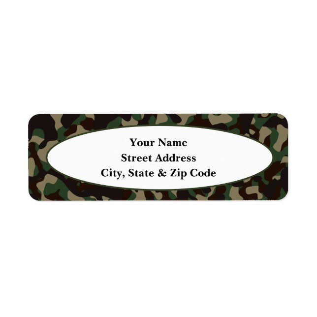 Camouflage Return Address Labels (Front)