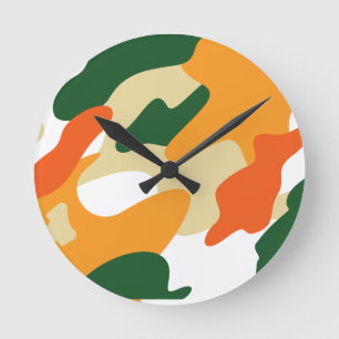 camouflage round clock