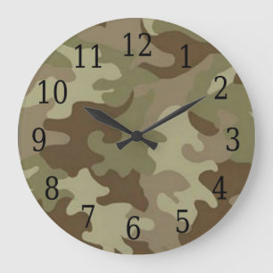Camouflage Round Clock