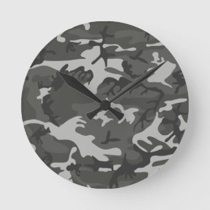 Camouflage Round Clock