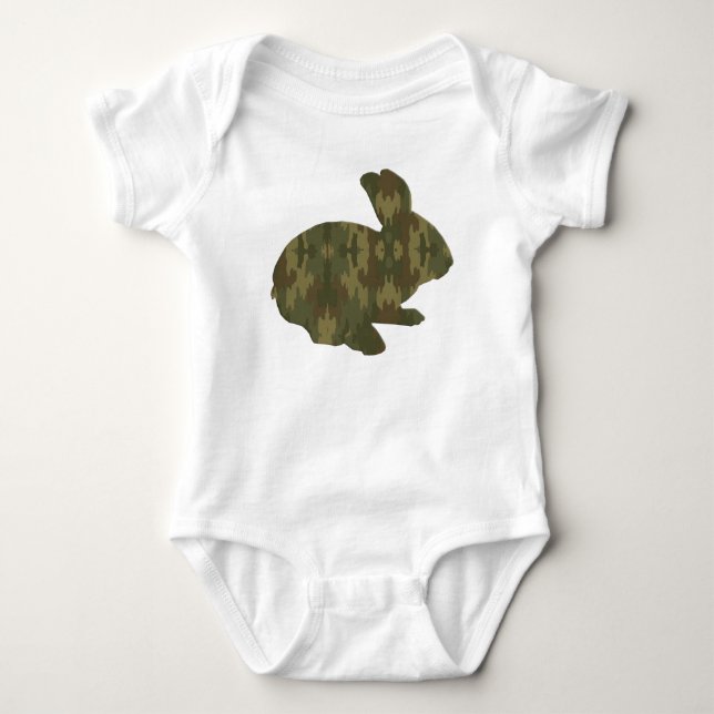 Camouflage Silhouette Easter Bunny Creeper (Front)