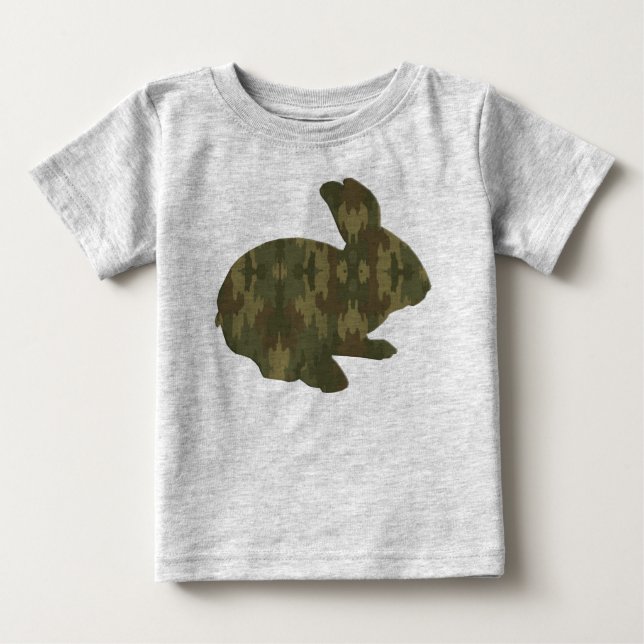 Camouflage Silhouette Easter Bunny Shirt (Front)