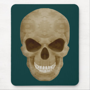 Camouflage Skull Mouse Pad