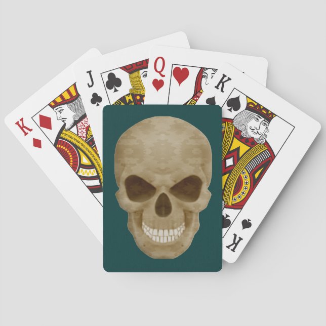 Camouflage Skull Playing Cards (Back)