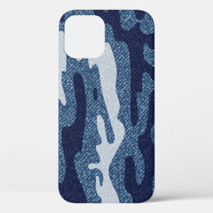Camouflage Spotted Denim Jeans Pattern iPhone 12 Case