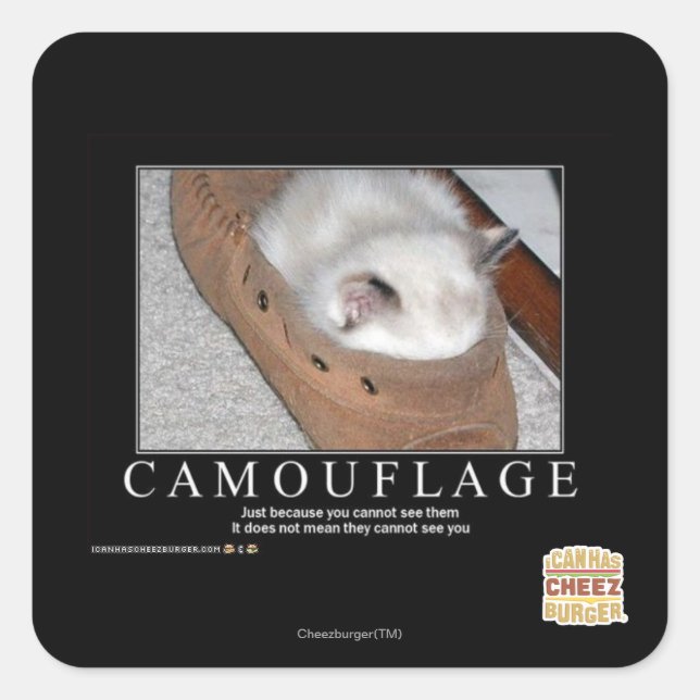 Camouflage Square Sticker (Front)