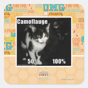 Camouflage Square Sticker