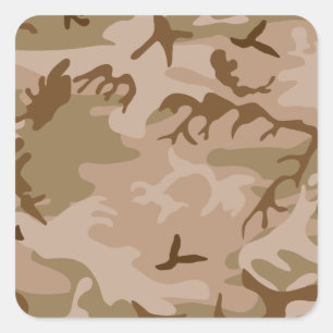 Camouflage Square Sticker