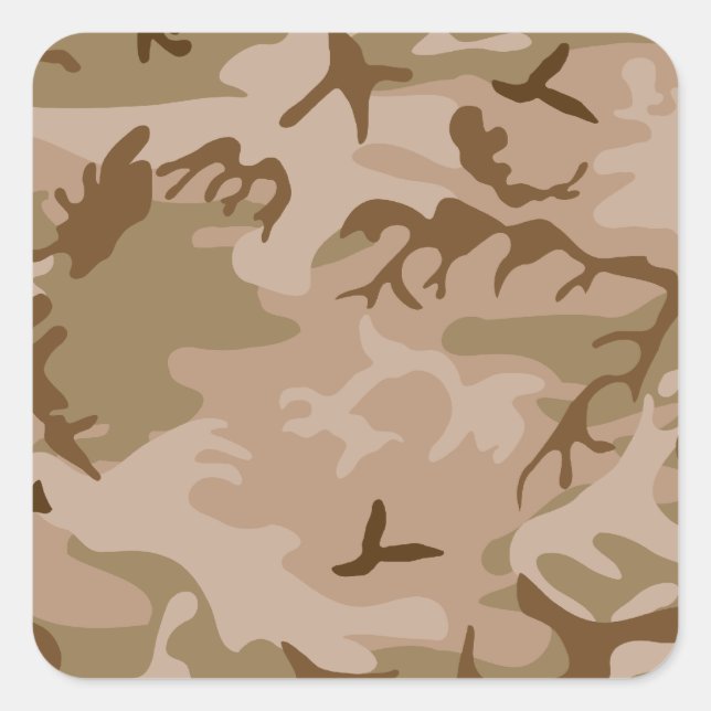 Camouflage Square Sticker (Front)