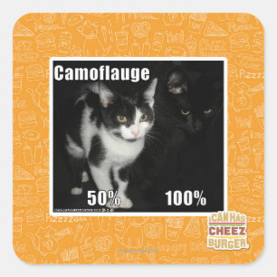 Camouflage Square Sticker