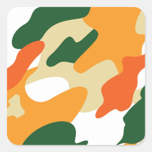camouflage square sticker