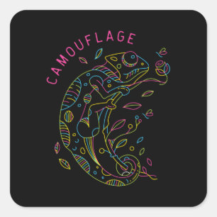 Camouflage Square Sticker