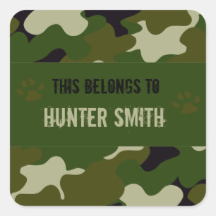 Camouflage Square Sticker