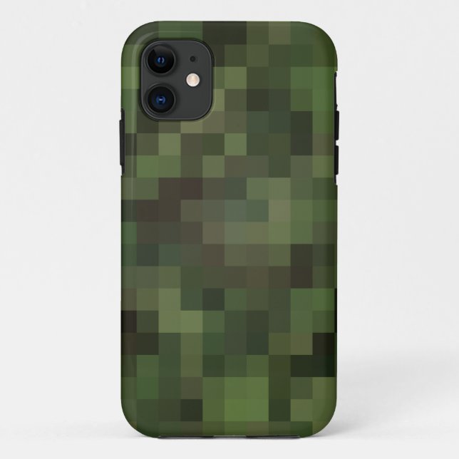camouflage squared green Case-Mate iPhone case (Back)