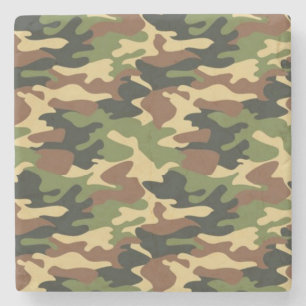 camouflage stone coaster