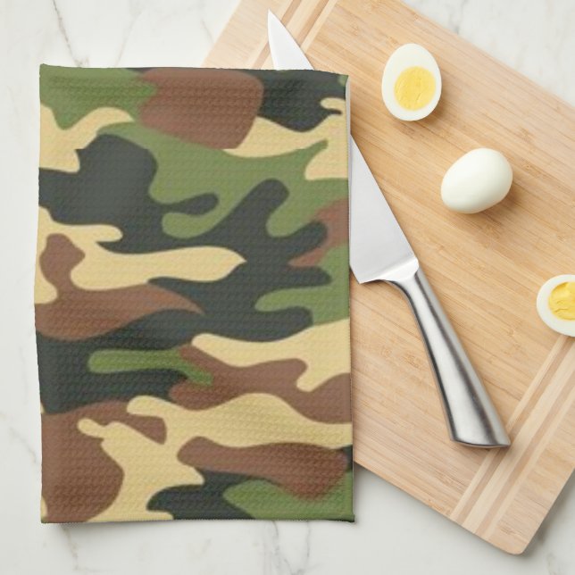 camouflage tea towel (Quarter Fold)