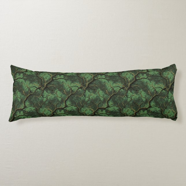 Camouflage Texture Entryway Decor Victorian Matern Body Cushion (Front)