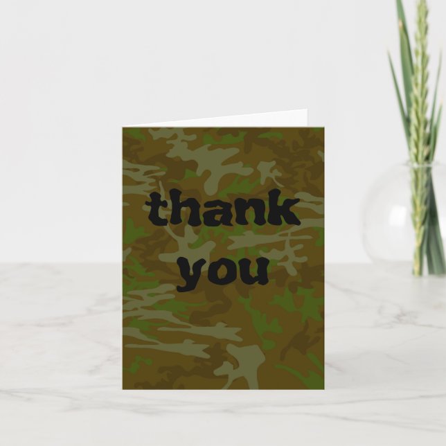 Camouflage Thank You Card (Front)