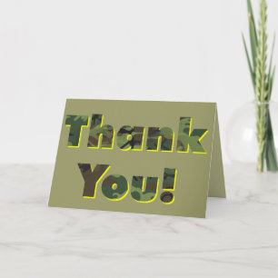 Camouflage Thank You Card