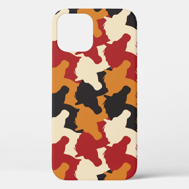 Camouflage unicorn heads, repeating pattern. Case-Mate iPhone case (Back)