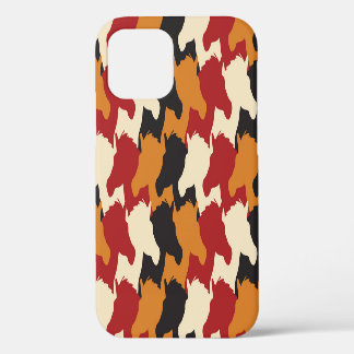 Camouflage unicorn heads, repeating pattern. iPhone 12 case