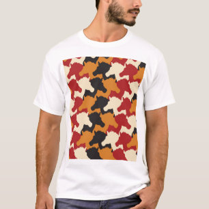 Camouflage unicorn heads, repeating pattern. T-Shirt