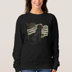 Camouflage Us Flag Dog 4th Of July Dog Owner Blac Sweatshirt