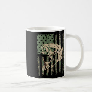 Camouflage Usa Flag Big Mouth B Fishing Gift Coffee Mug