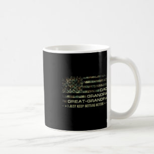 Camouflage Usa Flag Fathers Day Great-grandpa Dad Coffee Mug