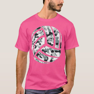 Camouflage Volleyball Lover Player Fan Cute Camo V T-Shirt