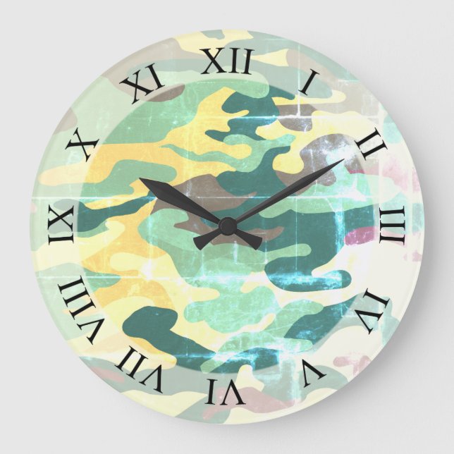 Camouflage Wall Clock (Front)