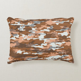 Camouflage wallpaper with polka dots abstract seam decorative cushion