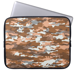 Camouflage wallpaper with polka dots abstract seam laptop sleeve
