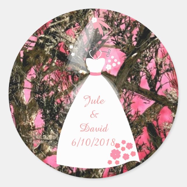 Camouflage Wedding Sticker (Front)