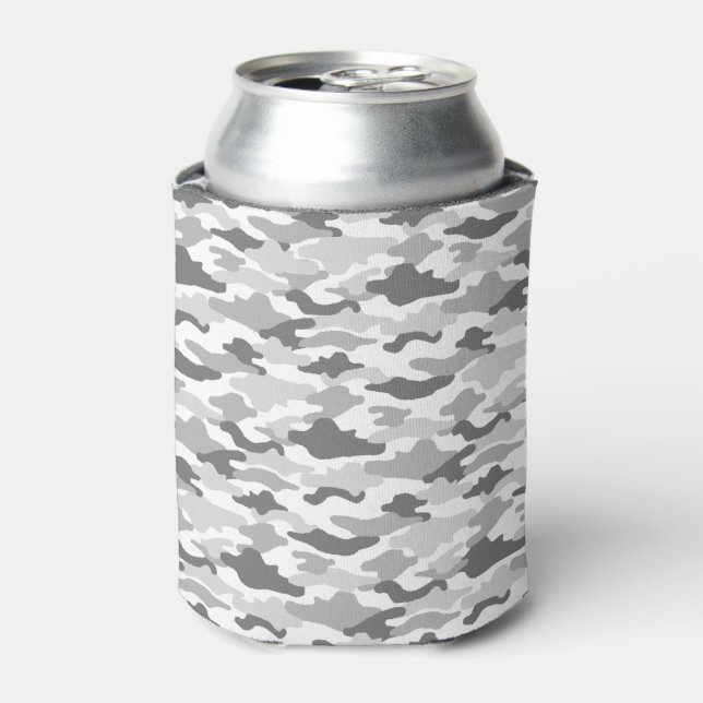 CAMOUFLAGE (WHITE) CAN COOLER (Can Front)
