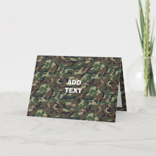 Camouflage Woodland Card