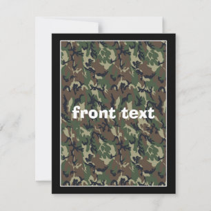 Camouflage Woodland Invitation