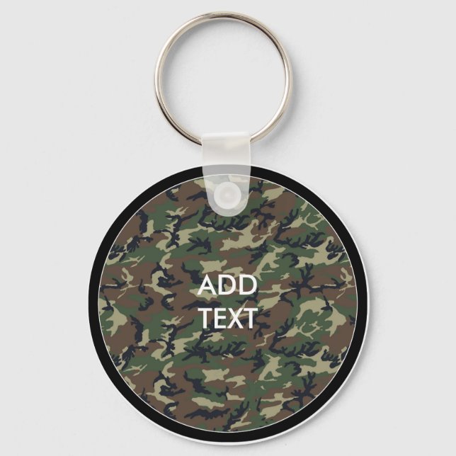Camouflage Woodland Key Ring (Front)
