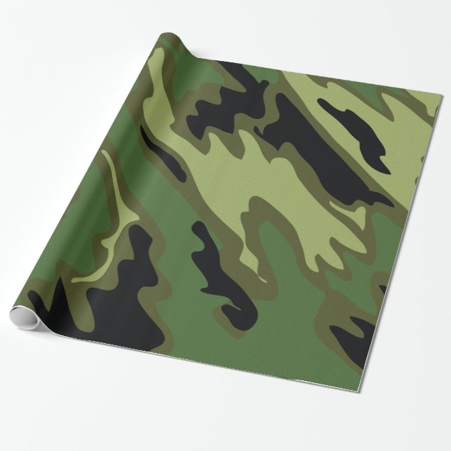 Camouflage Wrapping Paper (Unrolled)