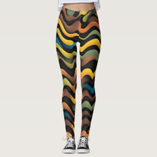 Camouflage Yellow Green Watercolor Pattern Leggings