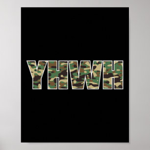 Camouflage Yhwh Yahweh Christian Camo Hunting Poster