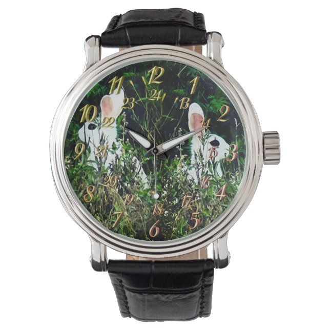 Camouflaged Look Animal Rabbit Watch (Front)