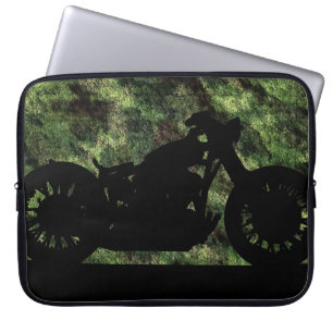 camouflaged motorcycle laptop sleeve