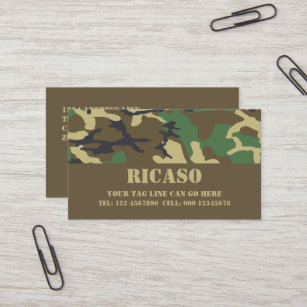 Camouflaged Pattern Business Card
