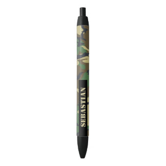 Camouflaged Pattern Personalised Black Ink Pen